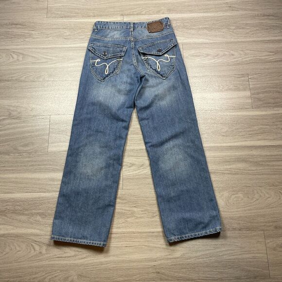 Ecko Unltd Jeans Mens 30 Blue Baggy Straight Denim Y2K - Picture 6 of 13